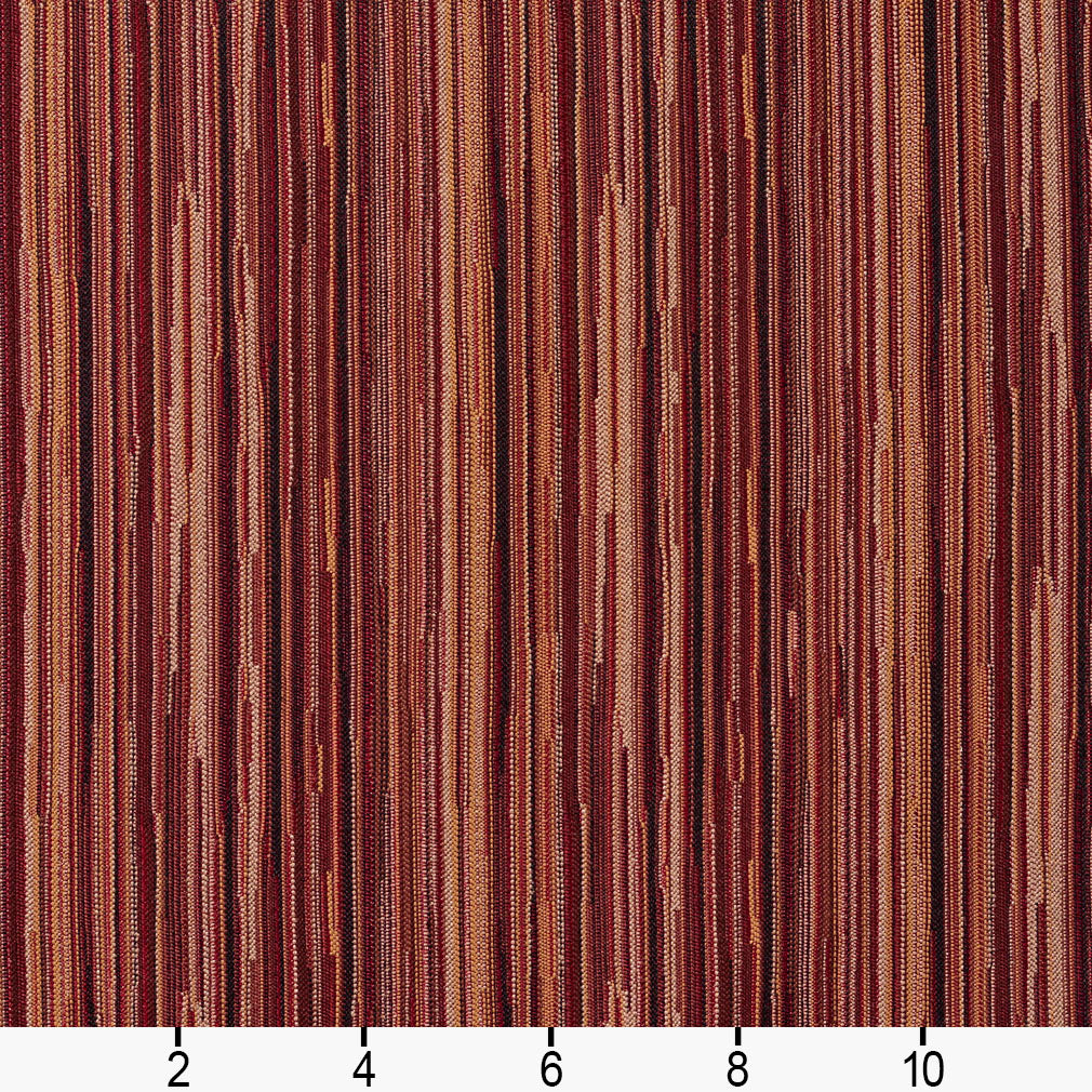 5224 Small Scale,Stripe Redwood Red & Burgundy Charlotte Fabrics