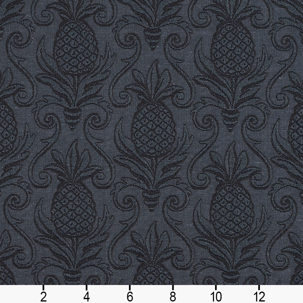 5521 Damask Delft/Pineapple Blue Charlotte Fabrics