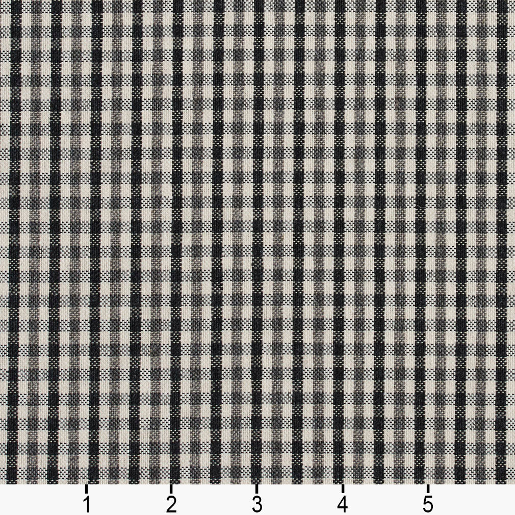 5815 Check & Houndstooth,Small Scale Onyx Check Black Charlotte Fabrics