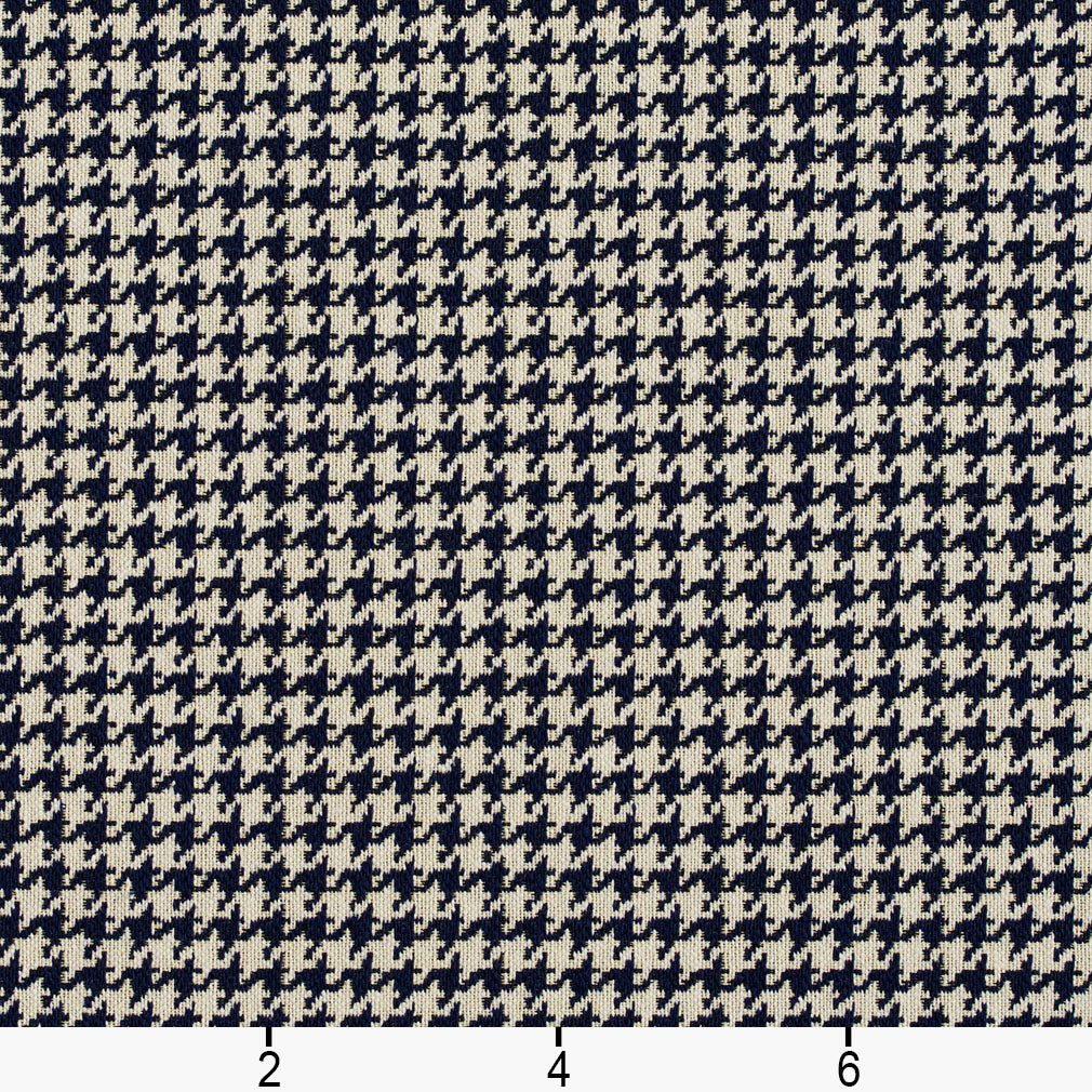 5859 Check & Houndstooth,Small Scale Cobalt Houndstooth Blue Charlotte Fabrics