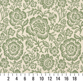6402 Floral Spring Floral Green Charlotte Fabrics