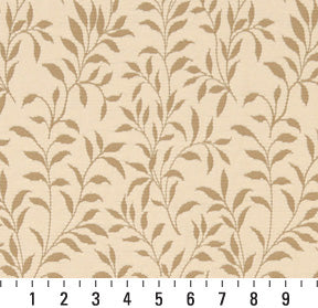 6411 Leaves Cream Leaf Beige & Taupe Charlotte Fabrics
