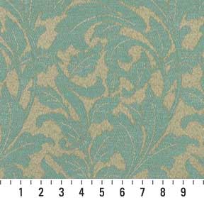 6600 Leaves Seafoam/Leaf Aqua & Teal Charlotte Fabrics
