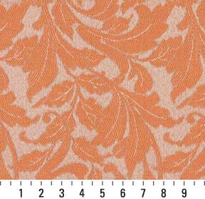 6603 Leaves Nectar/Leaf Coral & Peach Charlotte Fabrics