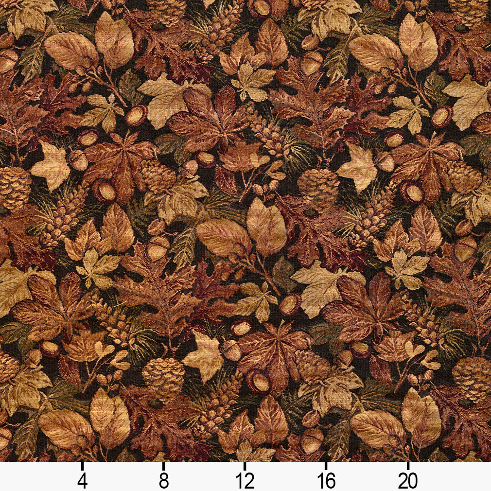 6842 Leaves Woodland Brown Charlotte Fabrics