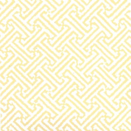 6890WP-06 JAVA JAVA Pale Yellow On White Quadrille Wallpaper