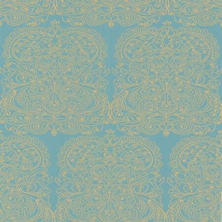 69/2107-CS ALPANA Gold Aqua Cole & Son Wallpaper