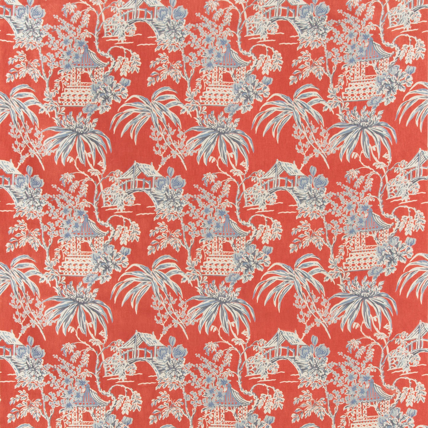 8019138-195 TONGLI PRINT RED BRUNSCHWIG & FILS