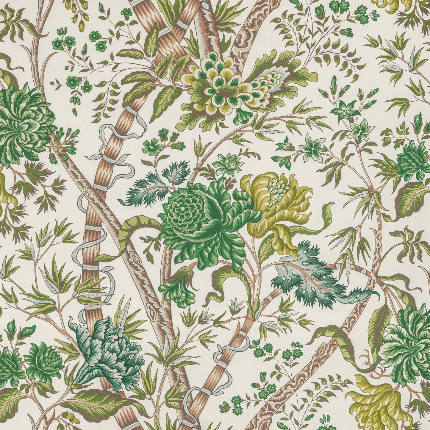 8022100-333 LUBERON PRINT GREEN/LEAF BRUNSCHWIG & FILS