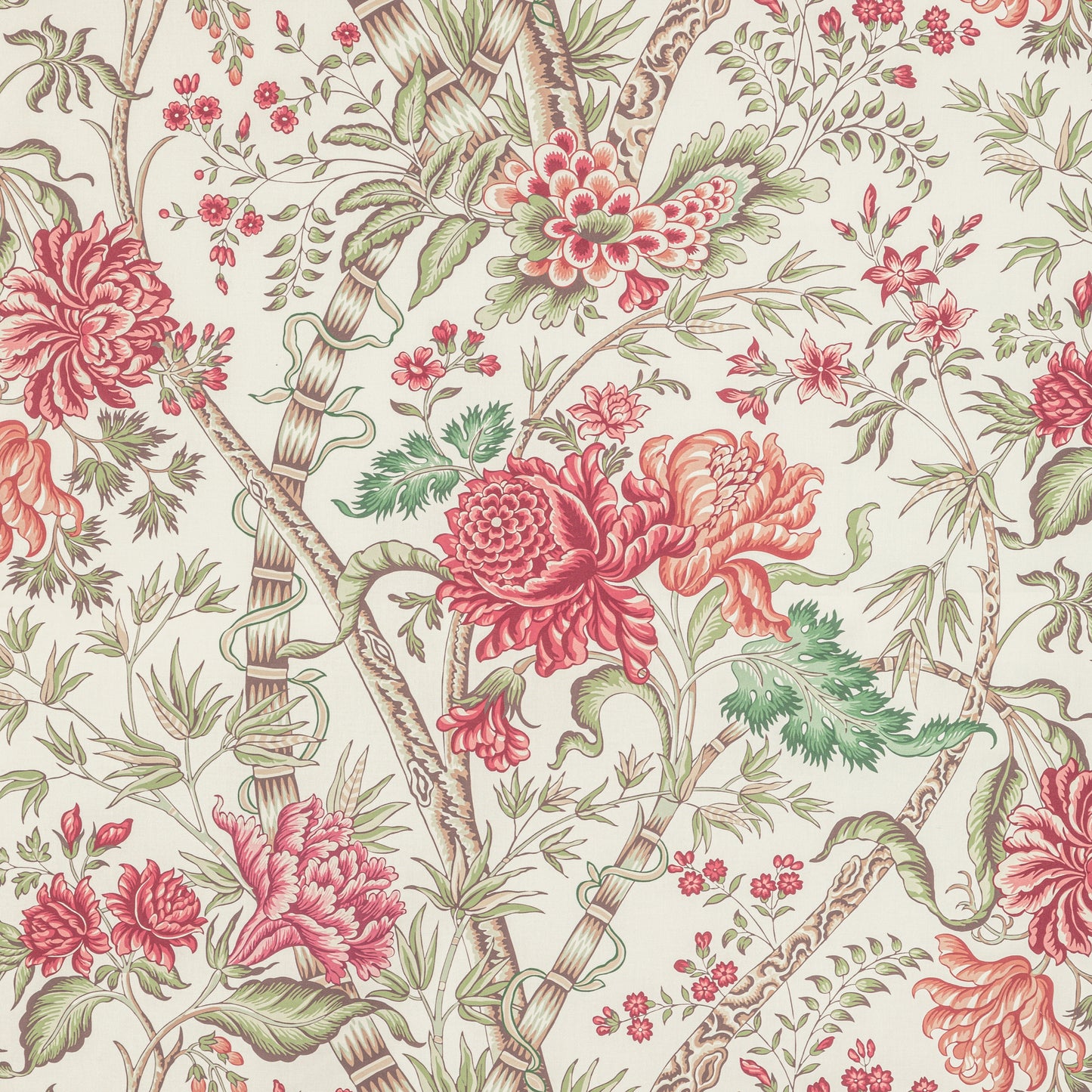 8022100-73 LUBERON PRINT BERRY/LEAF BRUNSCHWIG & FILS