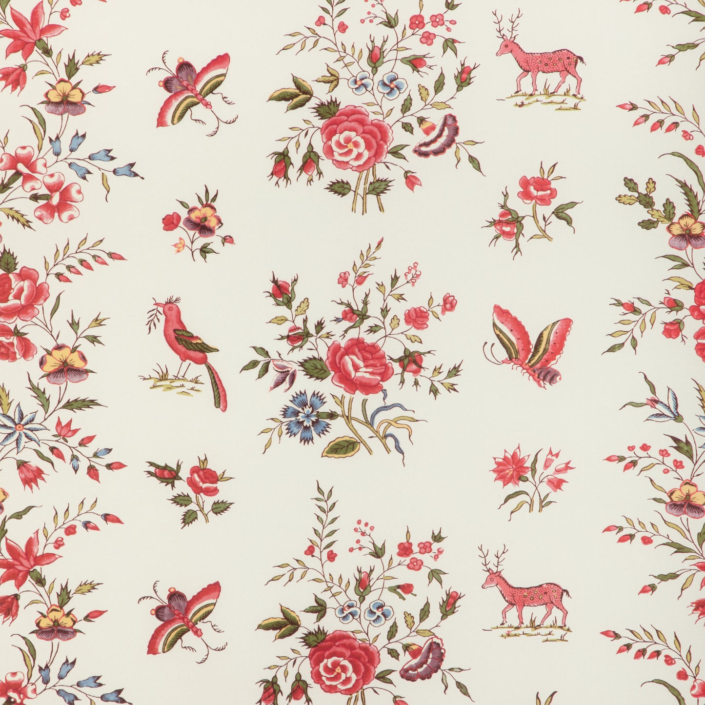 8023103-319 AUREL PRINT RED/GREEN BRUNSCHWIG & FILS
