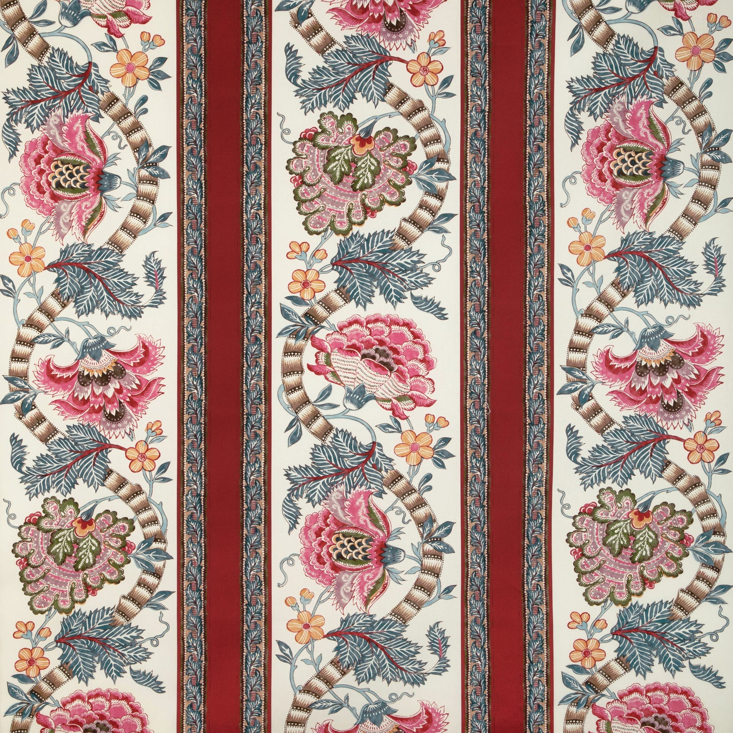 8023106-195 LAURIS PRINT RED/BLUE BRUNSCHWIG & FILS
