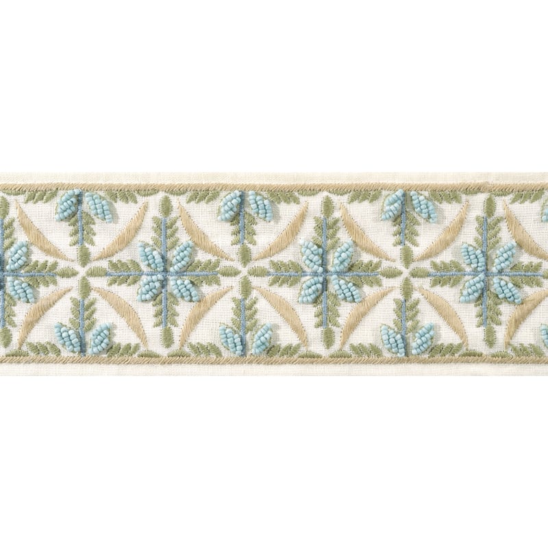 AE12341 Anna French Aqua and Willow Fabric