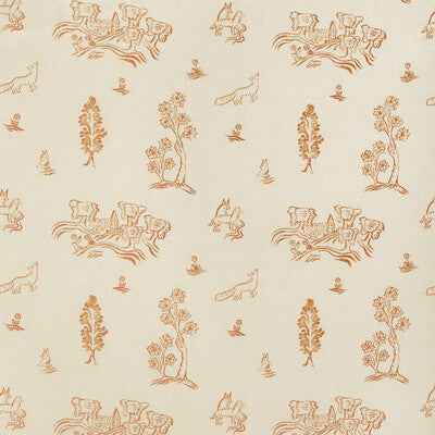 AM100318-12 FRIENDLY FOLK MELON ORANGE KRAVET COUTURE Fabrics Drapery Upholstery