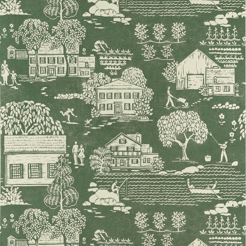 AT16164 Anna French Green Wallpaper