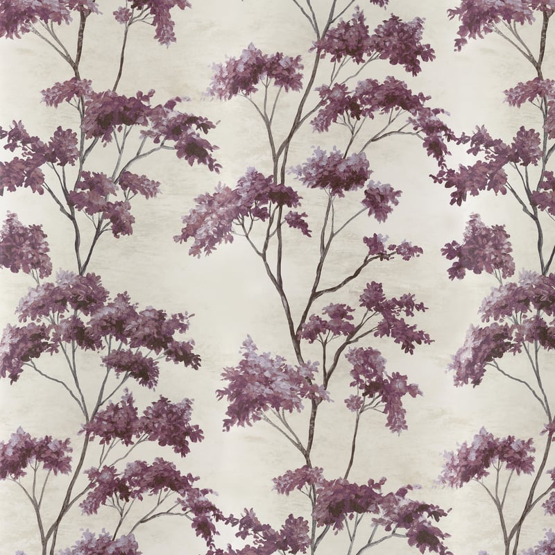 AT16167 Anna French Eggplant on Pearl Wallpaper