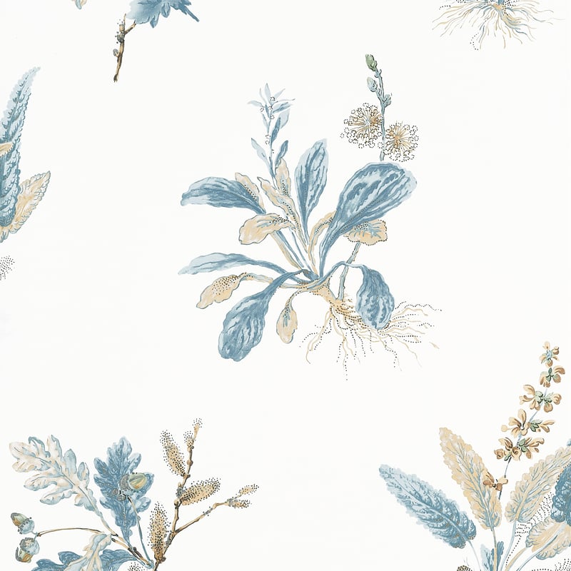 AT57850 Anna French Beige and Soft Blue Wallpaper