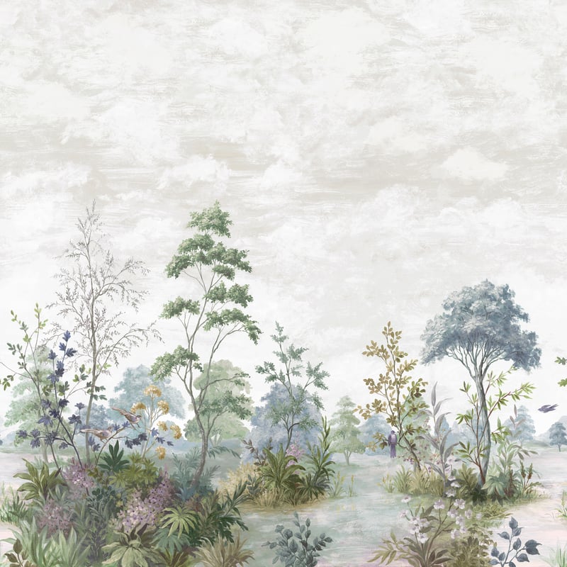ATM16154 Anna French Pale Blue and Green on Pearl Wallpaper