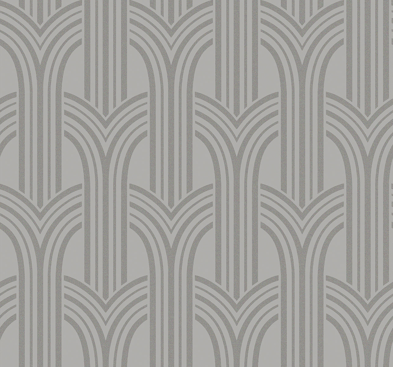 BD50410 Seabrook Designs Etten Beaded Wallpaper Déco Arches Nickel