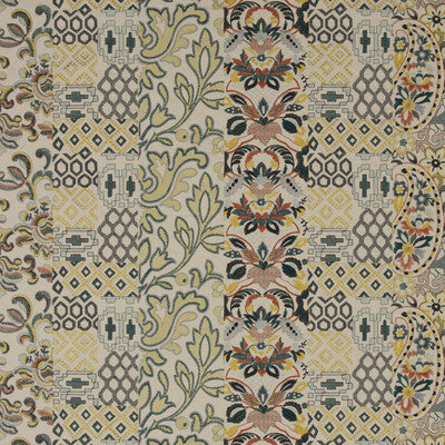 BF10650-2 QUEEN'S SAMPLER AMBER/EMERALD G P & J BAKER Fabrics Drapery Upholstery