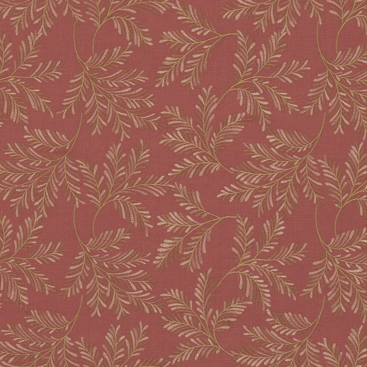 BF10945-450 CHELSEA FERN RED G P & J BAKER DRAPERY