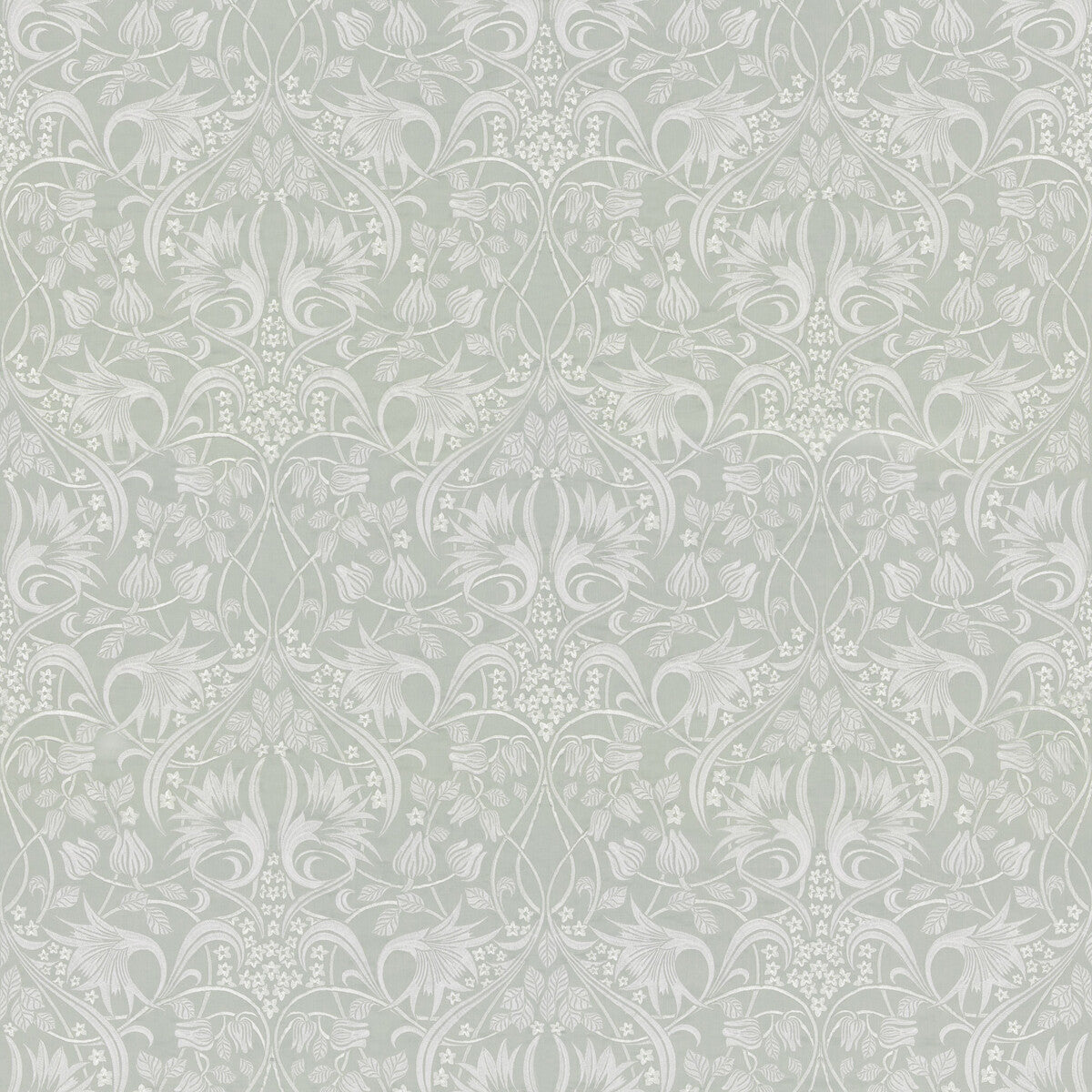 BF10996-2 FRITILLERIE EMBROIDERY AQUA G P & J BAKER DRAPERY