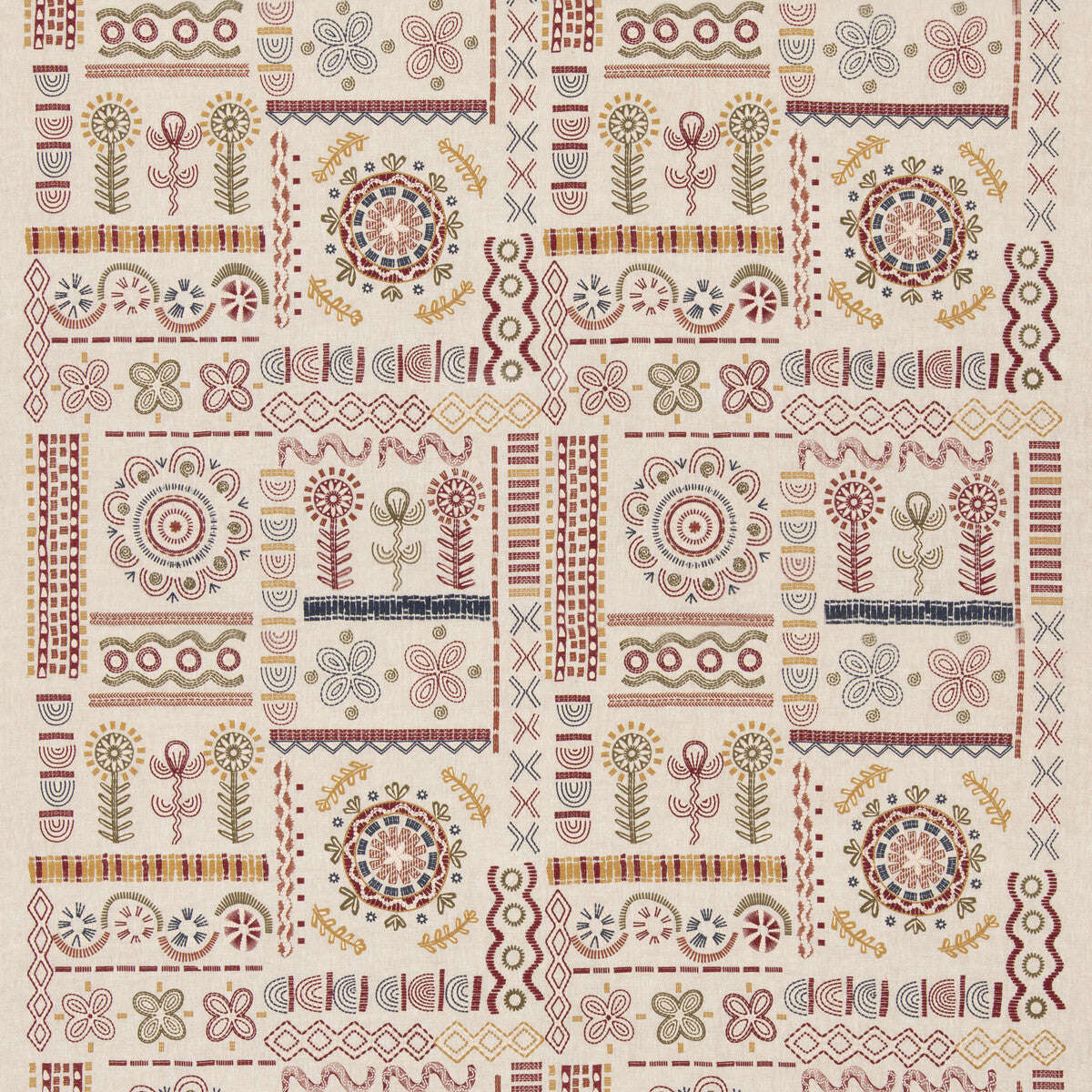 BF11055-3 SPIN OFF RED/GREEN G P & J BAKER DRAPERY