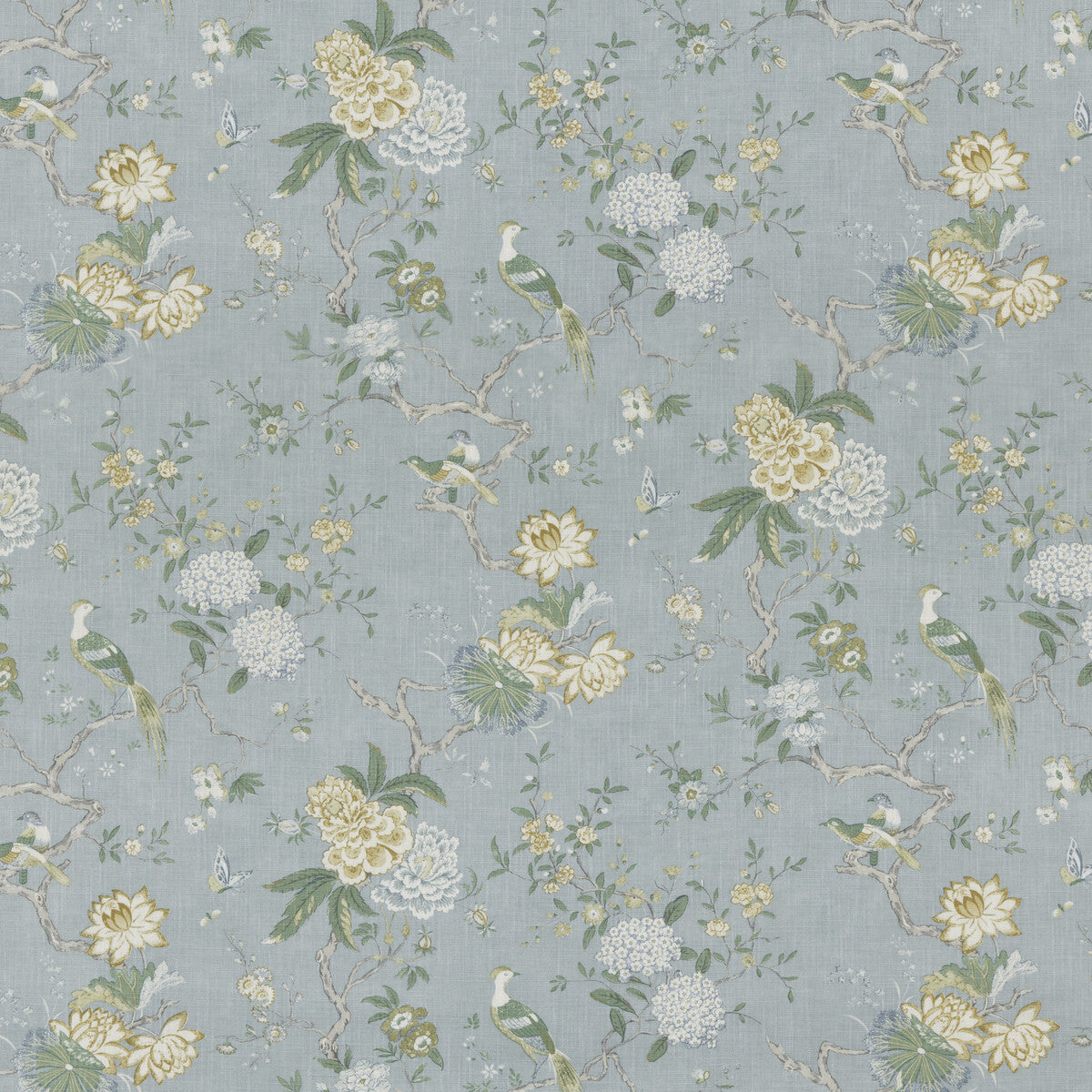 BP10771-3 ORIENTAL BIRD SIGNATURE SOFT BLUE G P & J BAKER Fabrics Drapery Upholstery