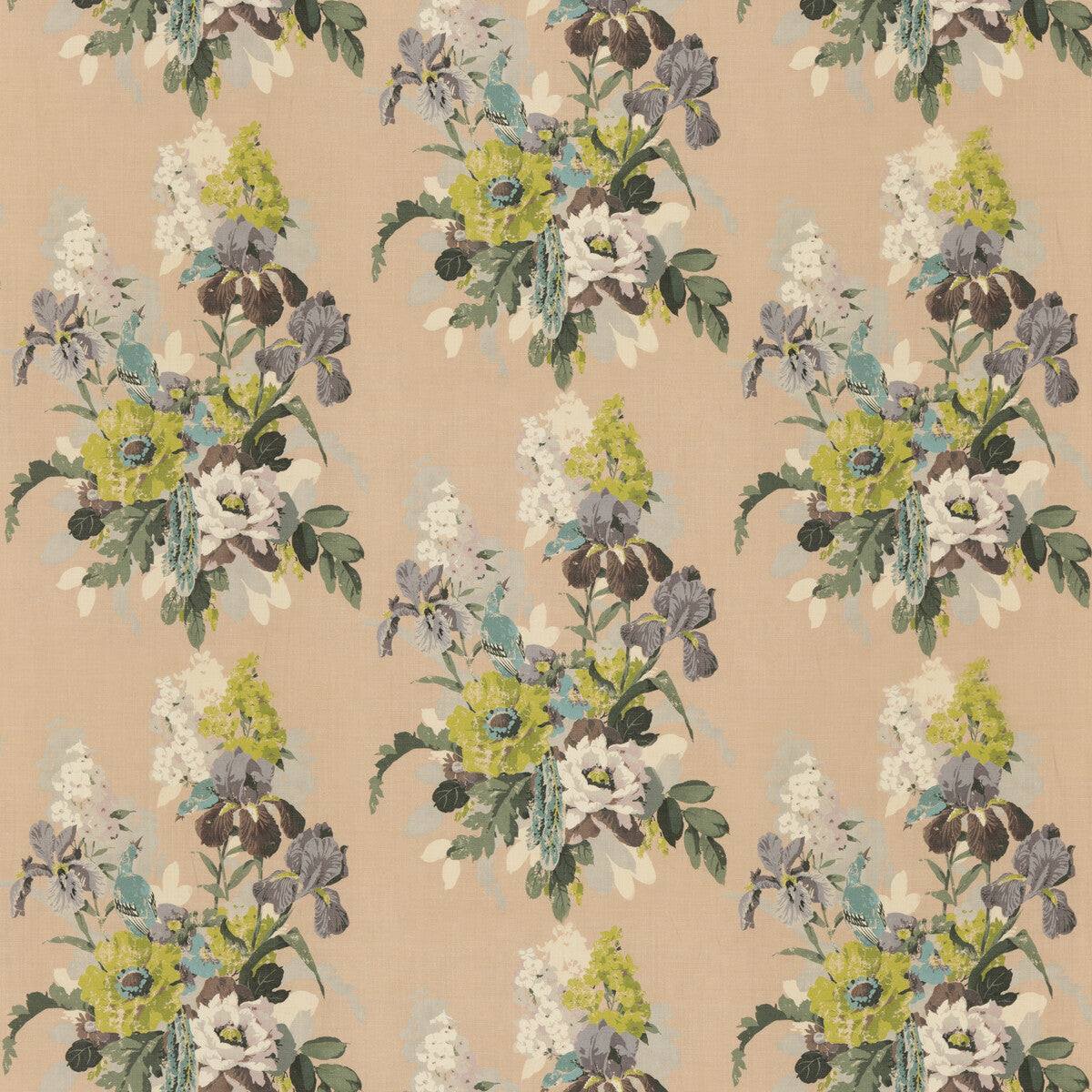 BP10774-1 BIRD & IRIS BLUSH G P & J BAKER Fabrics Drapery Upholstery