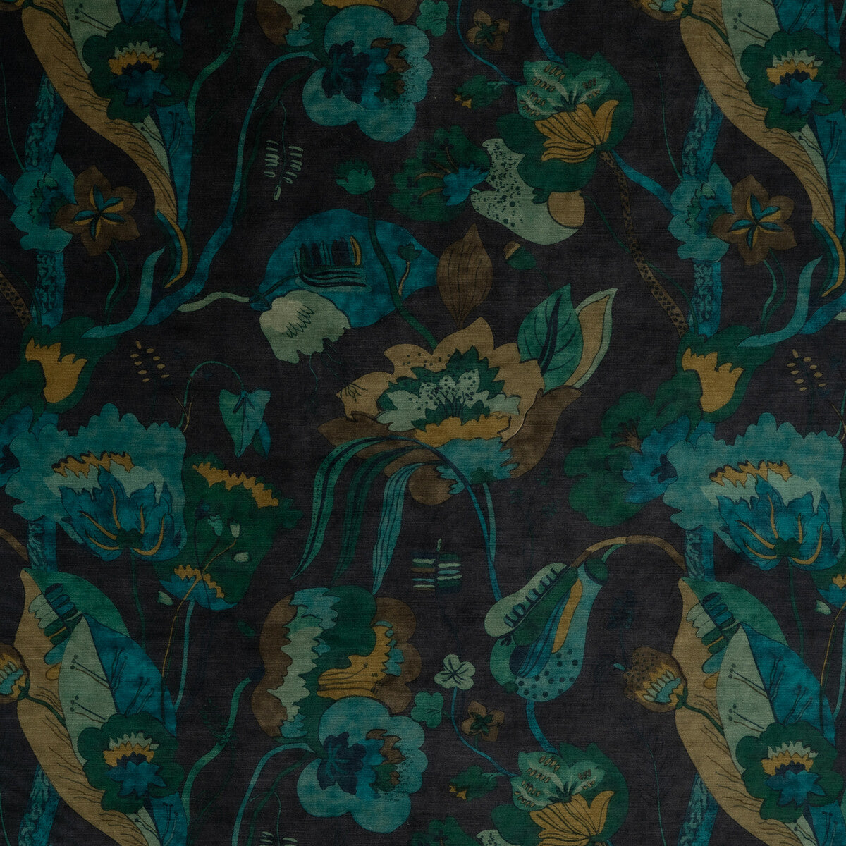 BP10813-1 CALIFORNIA VELVET INDIGO/TEAL G P & J BAKER Fabrics Drapery Upholstery