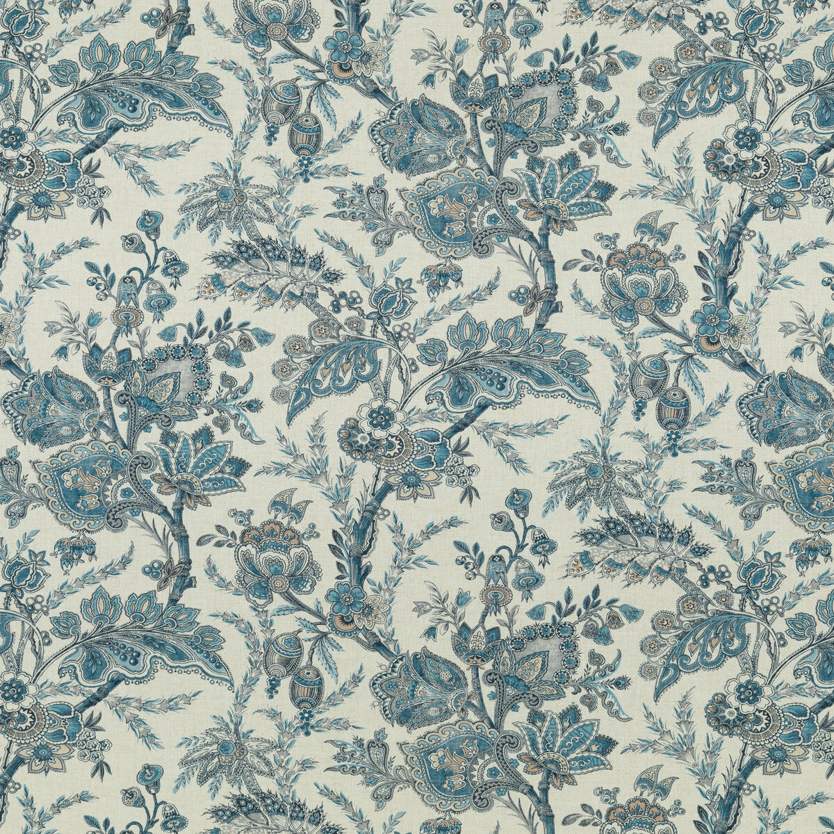BP10830-2 JEWEL INDIENNE BLUE/SAND G P & J BAKER Fabrics Drapery Upholstery