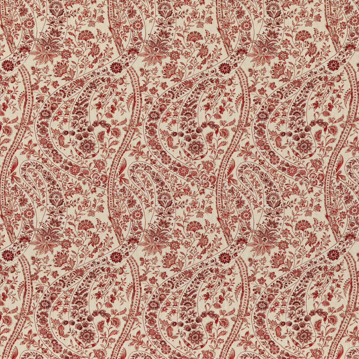 BP10835-2 BUKHARA PAISLEY RED G P & J BAKER DRAPERY