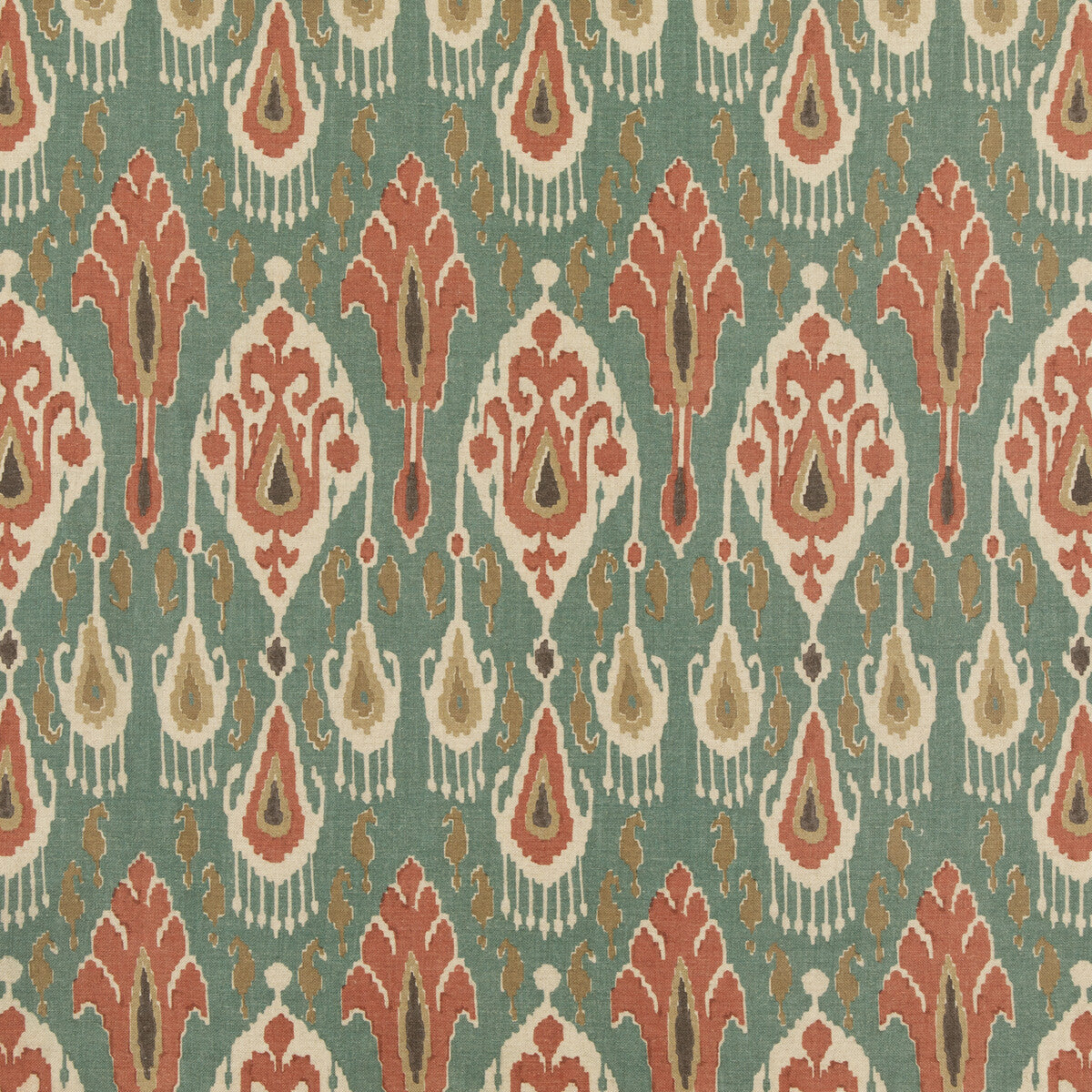 BP10853-3 IKAT BOKHARA TEAL G P & J BAKER Fabrics Drapery Upholstery