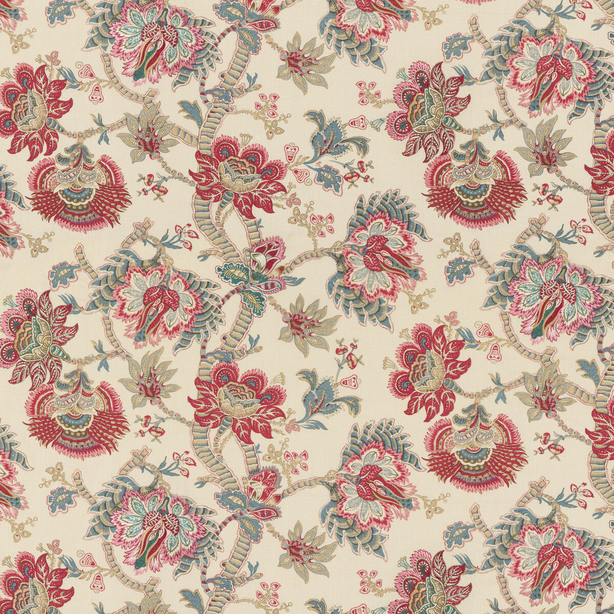 BP10903-1 KINGHAM RED/ BLUE G P & J BAKER Fabrics Drapery Upholstery