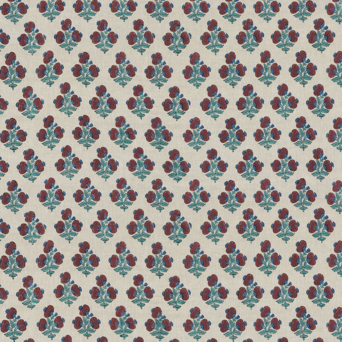 BP10916-1 JAIPUR POPPY RED/BLUE G P & J BAKER Fabrics Drapery Upholstery