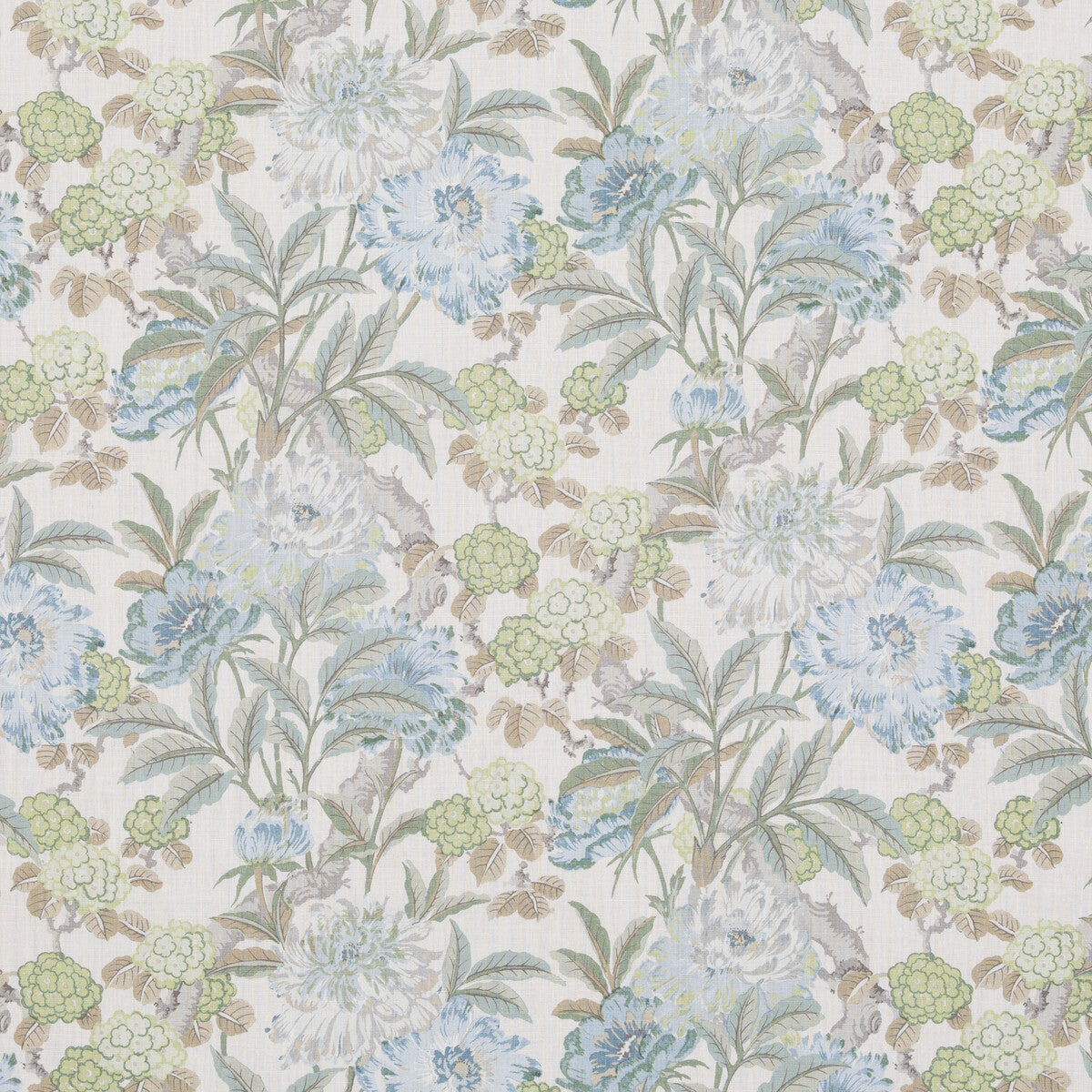BP10950-4 SUMMER PEONY AQUA G P & J BAKER Fabrics Drapery Upholstery