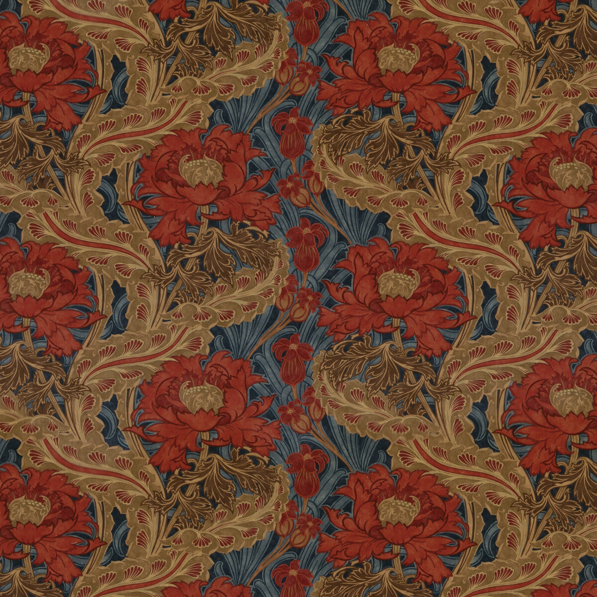 BP10970-2 BRANTWOOD VELVET RED/BLUE G P & J BAKER Fabrics Drapery Upholstery