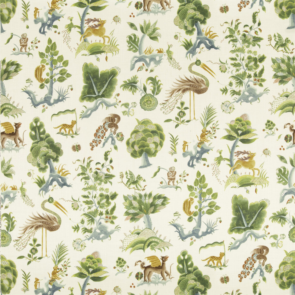 BP11073-2 GERTRUDE EMERALD/BLUE G P & J BAKER Fabrics Drapery Upholstery