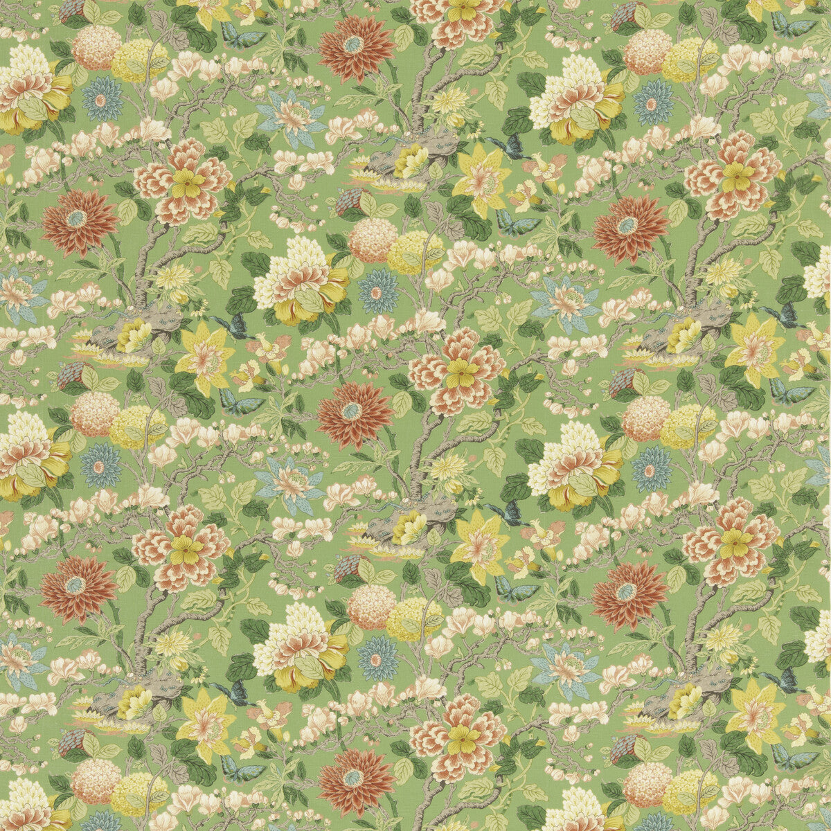 BP11075-1 LITTLE MAGNOLIA EMERALD G P & J BAKER Fabrics Drapery Upholstery