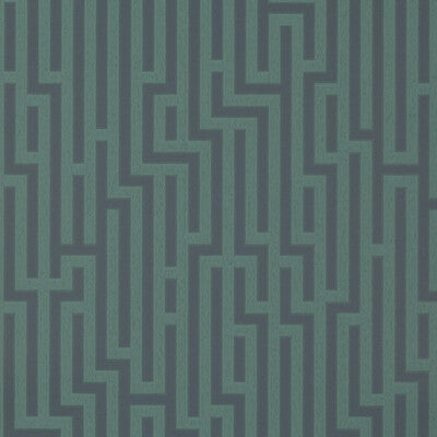 BW45007-9 FRETWORK INDIGO/TEAL G P & J BAKER Wallpaper