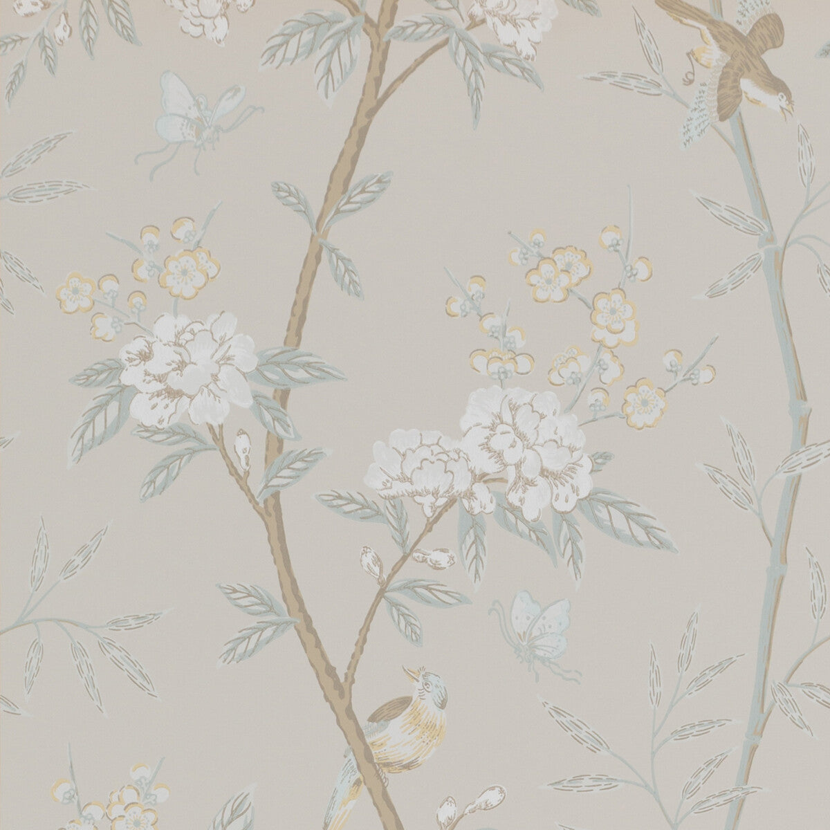 BW45066-3 PEONY & BLOSSOM SOFT AQUA G P & J BAKER Wallpaper