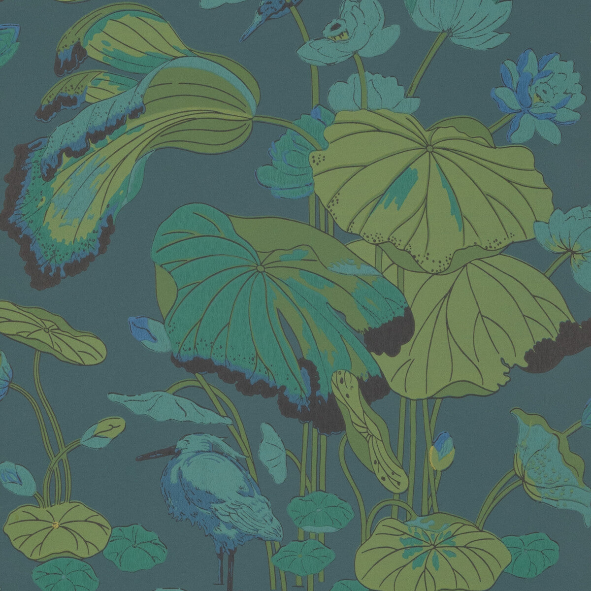 BW45083-2 NYMPHEUS TEAL G P & J BAKER Wallpaper