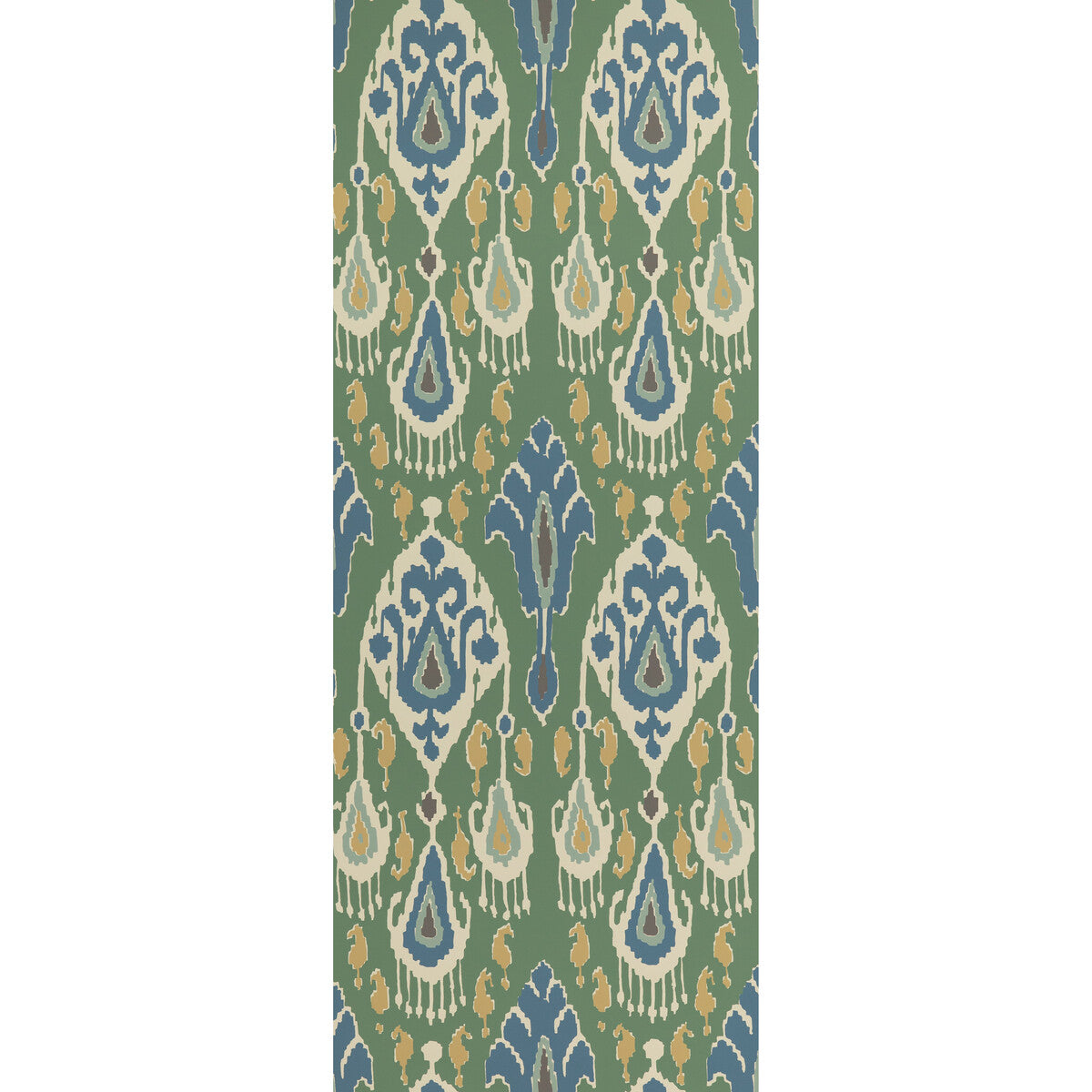 BW45090-3 IKAT BOKHARA EMERALD G P & J BAKER Wallpaper