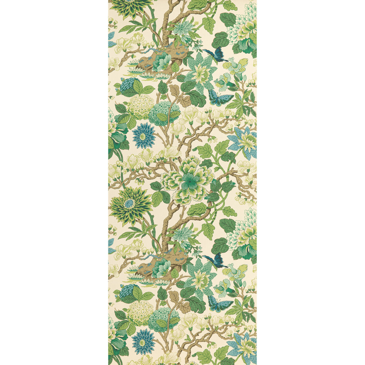 BW45092-2 MAGNOLIA EMERALD/TEAL G P & J BAKER Wallpaper