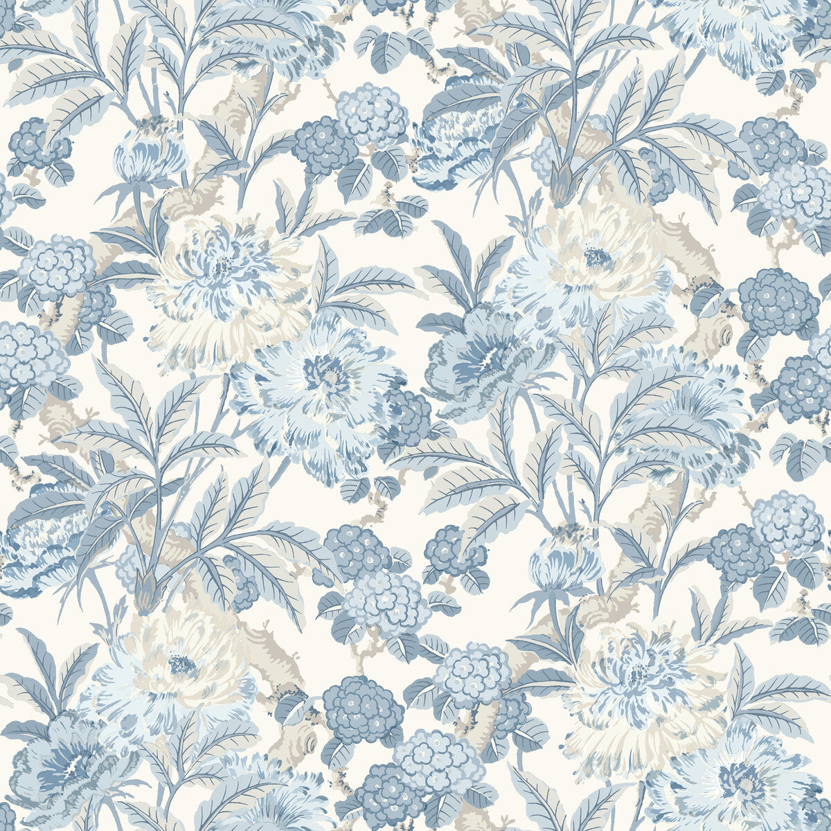 BW45095-1 SUMMER PEONY BLUE G P & J BAKER Wallpaper
