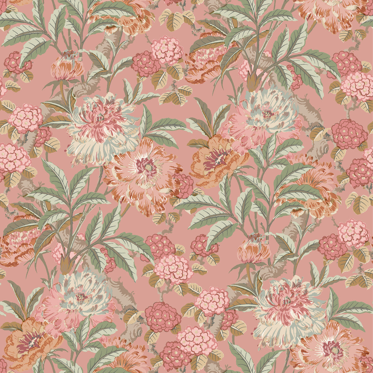 BW45095-2 SUMMER PEONY RED G P & J BAKER Wallpaper