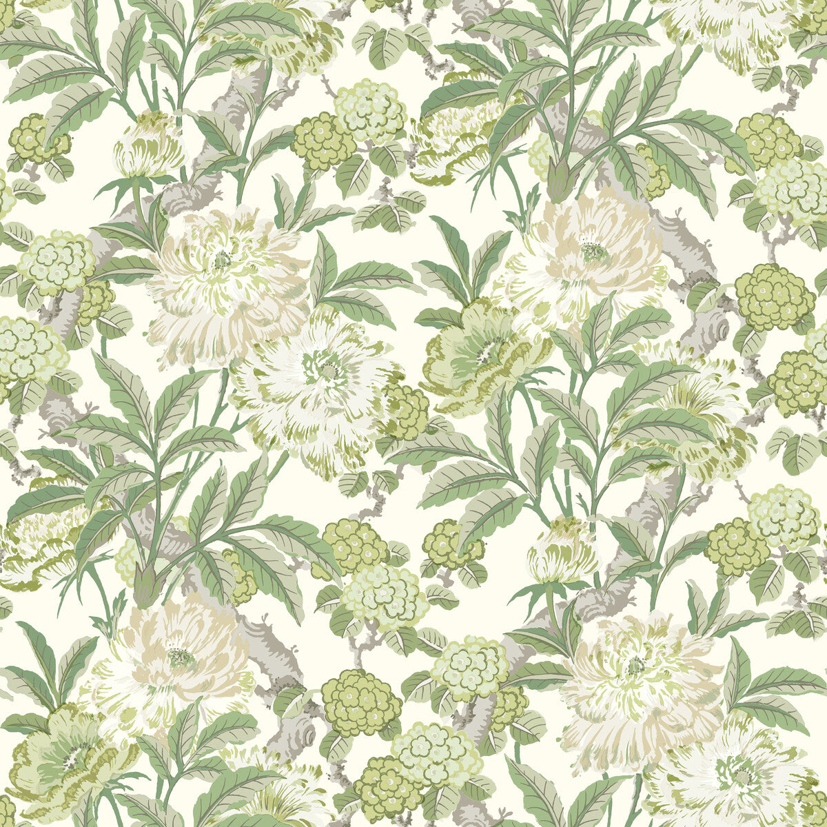 BW45095-3 SUMMER PEONY GREEN G P & J BAKER Wallpaper