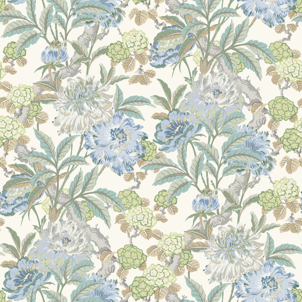 BW45095-4 SUMMER PEONY AQUA G P & J BAKER Wallpaper