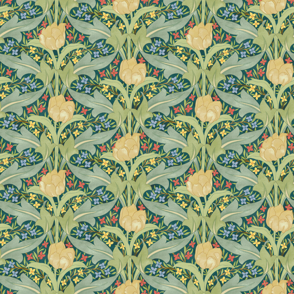 BW45104-3 TULIP & JASMINE EMERALD G P & J BAKER Wallpaper