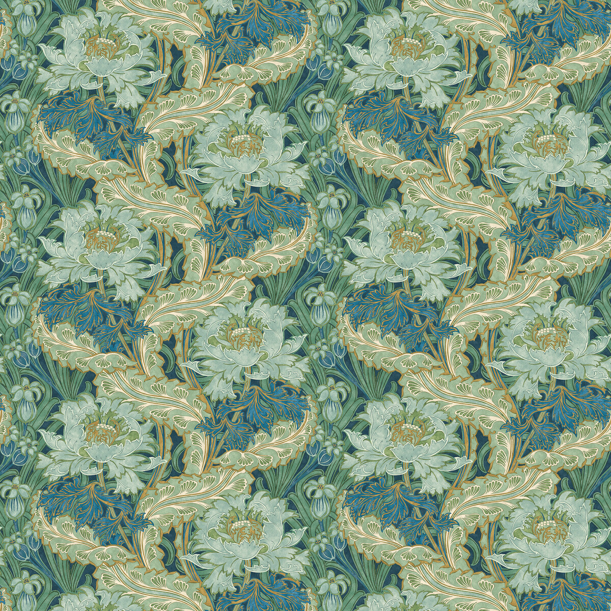 BW45105-2 BRANTWOOD INDIGO/TEAL G P & J BAKER Wallpaper